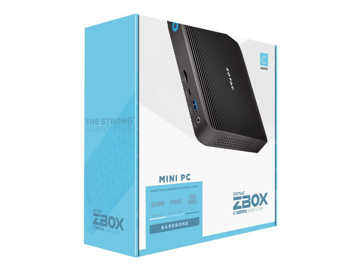 ZOTAC ZBOX CI341 Nano Mini-PC Intel N4100 2XDDR4-2400 M.2 SATA SSD SLOT DUAL GLAN WIFI BT DP/HDMI EU+UK PLUG_2