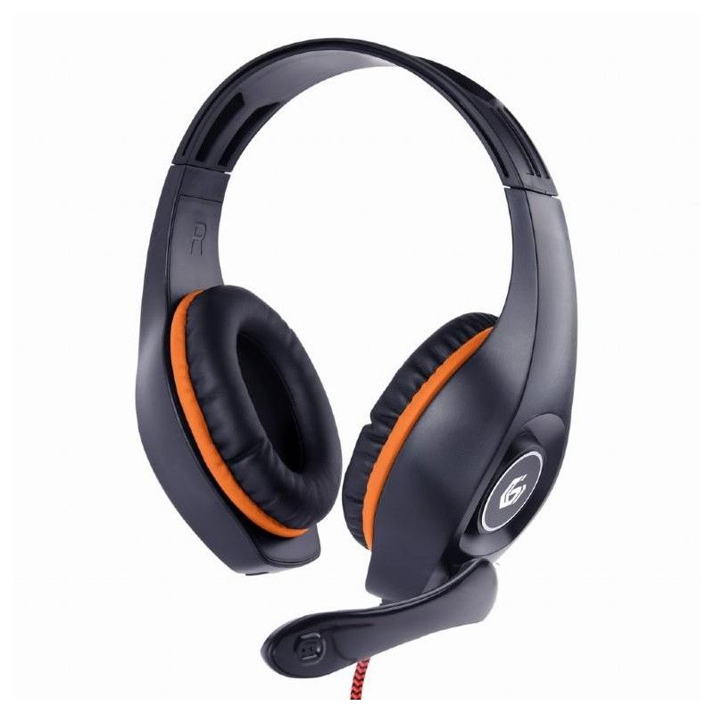 GEMBIRD gaming headset with volume control orange-black 3.5 mm_1