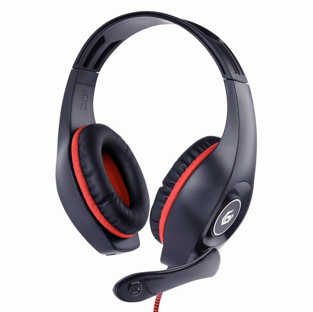 GEMBIRD gaming headset with volume control red-black 3.5 mm_1
