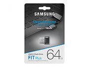 MEMORIE USB SAMSUNG 64 GB, USB 3.1, profil mic, carcasa metalica, negru, 