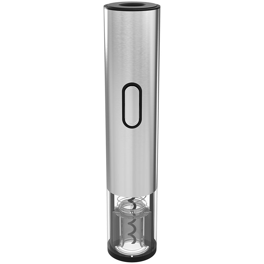 Prestigio Garda, smart wine opener, simple operation with 2 buttons, aerator, vacuum stopper preserver, foil cutter, opens up to 50 bottles wihout recharging, premium design, 500mAh battery, Dimensions D 17mm* H 290mm* W100 mm, silver color._2