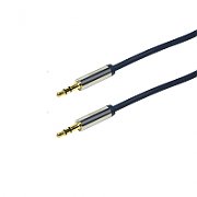 CABLU audio LOGILINK stereo (RCA T/T), 1m, conectori auriti, negru 