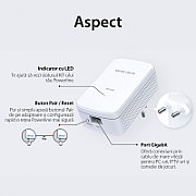 KIT ADAPTOR si AMPLIFICATOR POWERLINE MERCUSYS, tehnologie AV2, AV1000, pana la 1000 mBPS, RJ-45 x 1 porturi 10/100/1000 Mbps, 2 buc, 