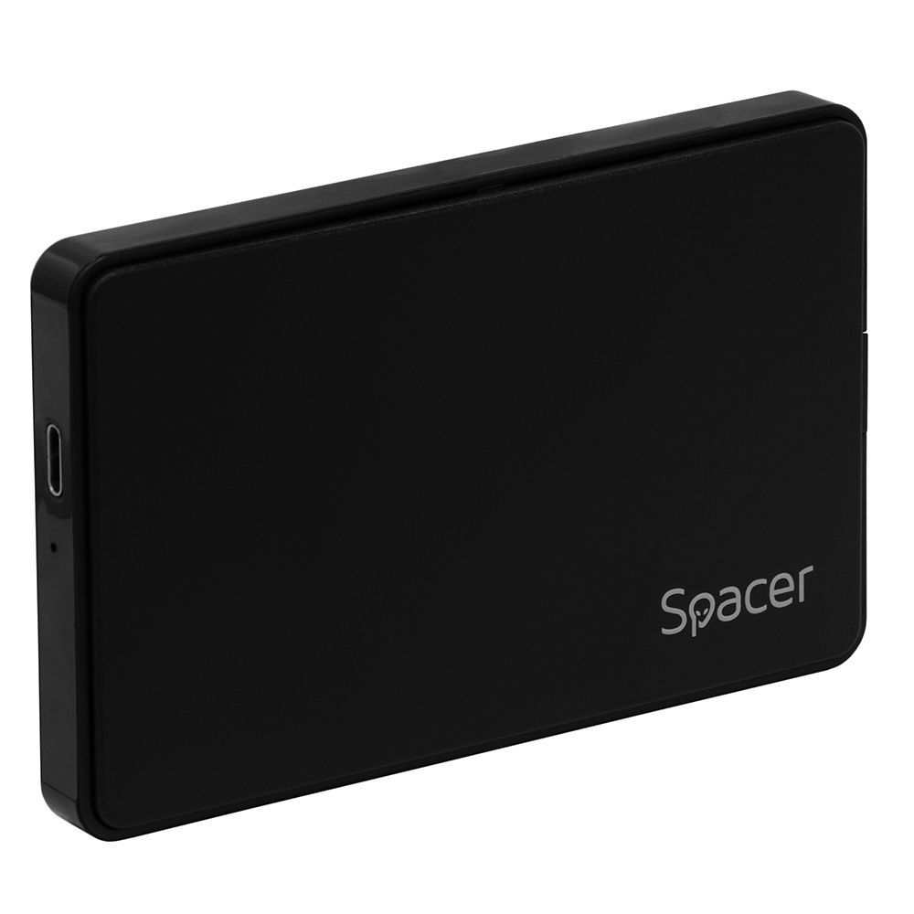 RACK extern SPACER, pt HDD/SSD, 2.5 inch, S-ATA, interfata PC USB 3.1 Type C, plastic, negru, 