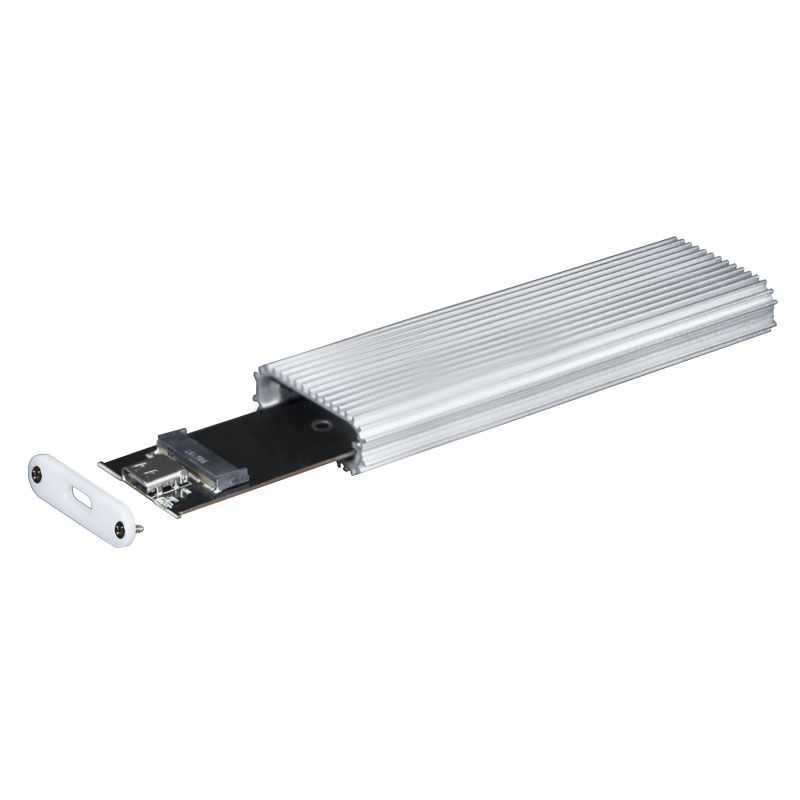 RACK extern CHIEFTEC, pt. SSD, M.2, M.2, interfata PC USB 3.2 Type C, aluminiu, argintiu, 