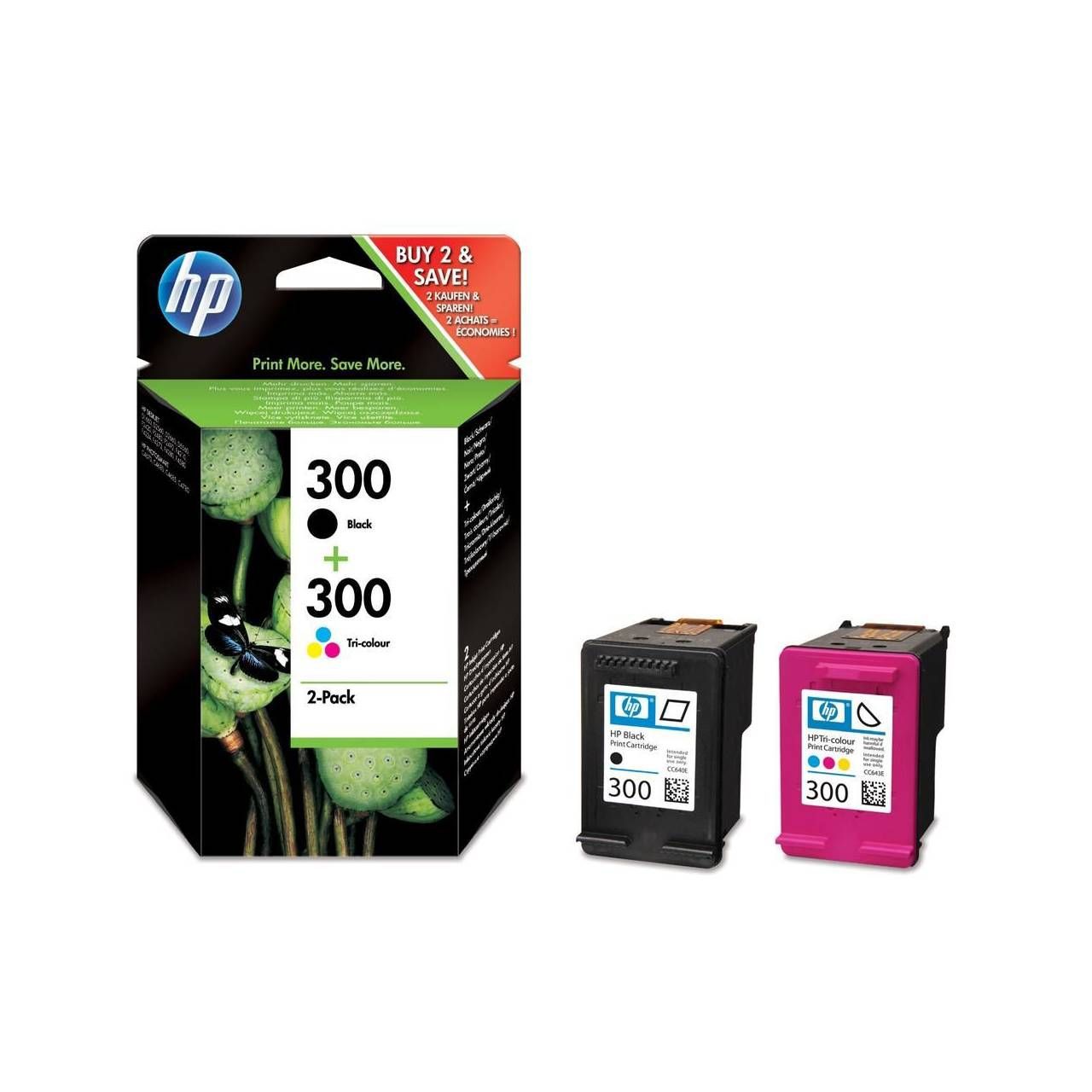 Combo-Pack Original HP CMYK, nr.300, pentru DJ D2530|2560|5560|F2420|2480|4580|PS C4680|4780, , incl.TV 0.11 RON, 