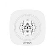 Sirena interior wireless AX PRO Hikvision DS-PS1-I-WE(Blue Indicator); 868MHz two-way Tri-X wireless technology, distanta comunicare RF: 1600m in camp deschis, nivel sonor: 90 la 110dB, 3 tipuri de sonerii de alarma: alarma la efractie, alarma la incendiu si alarma panica, criptare: AES-128, complet_1