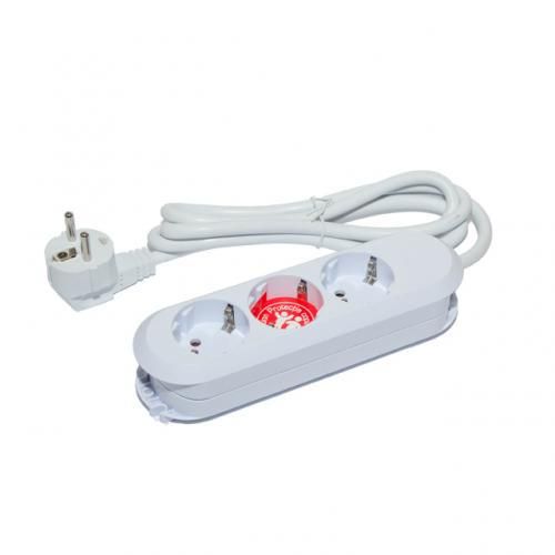 Prelungitor Bachmann SMART 3xCEE7/3, fara intrerupator, lungime cablu 1.5m, H05VV-F 3G1.5 alb, nedemontabil_1