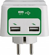 APC | PM1WU2-GR |Priza cu protectie | Nr iesiri 1 Schuko & 2 USB | Intrare Schuko | Alb