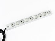 Bachmann | 333.401 | PDU | Basic | 1U 16A |  Nr iesiri 9 Schuko | Intrare Schuko cablu 2 m | Profil aluminiu | Alb