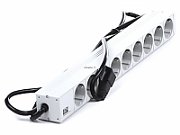 Bachmann | 333.401 | PDU | Basic | 1U 16A |  Nr iesiri 9 Schuko | Intrare Schuko cablu 2 m | Profil aluminiu | Alb