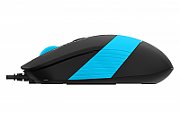 MOUSE A4tech, PC sau NB, cu fir, USB, optic, 1600 dpi, butoane/scroll 4/1, buton selectare viteza, negru / albastru,  FM10 Blue  (include TV 0.15 lei)