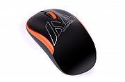 MOUSE A4tech, PC sau NB, wireless, 2.4GHz, optic, 1000 dpi, butoane/scroll 3/1, , negru / portocaliu, 