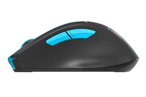 MOUSE A4tech, gaming, wireless, 2.4GHz, optic, 2000 dpi, butoane/scroll 6/1, buton selectare viteza, negru / albastru, 