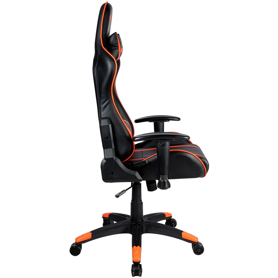 CANYON Fobos GС-3 Gaming chair, PU leather, Cold molded foam, Metal Frame, Top gun mechanism, 90-165 dgree, 2D armrest, Class 4 gas lift, Nylon 5 Stars Base, 60mm PU caster, black+Orange._4