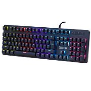 TASTATURA MECANICA SPACER USB WARRIOR, switch-uri mecanice albastre, 50 mil. apasari, 104 taste, anti-ghosting 26 taste, anti-spill, black, 