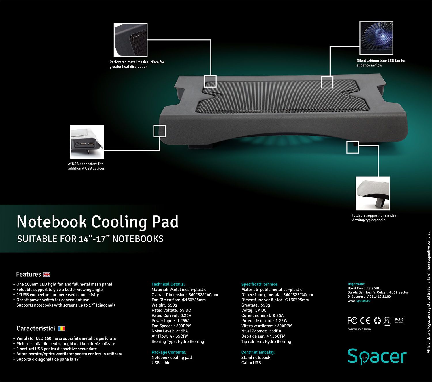 STAND SPACER notebook Gaming 17