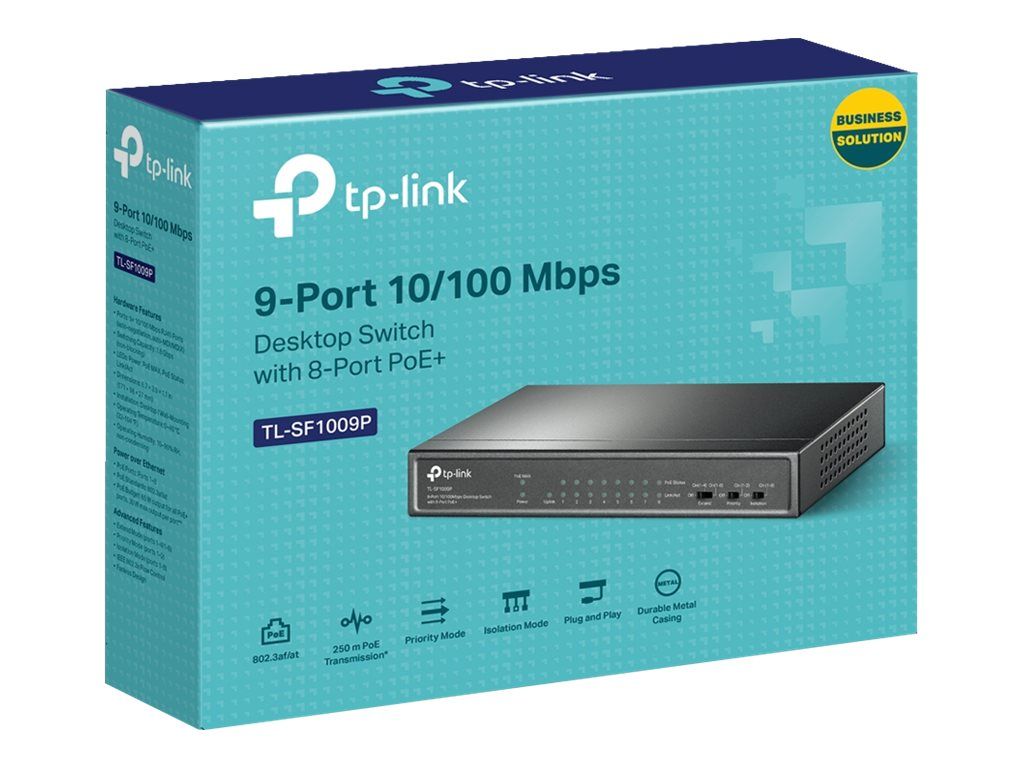 Switch TP-Link TL-SF1009P, 9 port, 10/100 Mbps_1