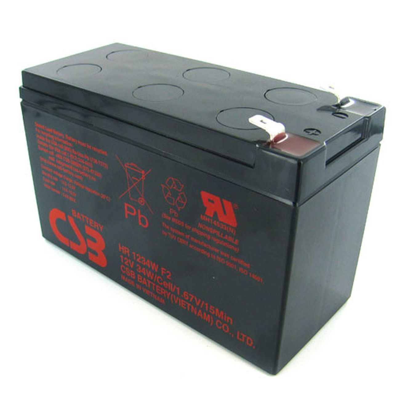 Baterie UPS CSB HR1234WF2, 12V 9Ah, 150.9 x 64.8 x 94.3 mm, Borne F2, Durata medie 3-5 ani, VRLA 