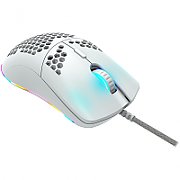 CANYON,Gaming Mouse with 7 programmable buttons, Pixart 3519 optical sensor, 4 levels of DPI and up to 4200, 5 million times key life, 1.65m Ultraweave cable, UPE feet and colorful RGB lights, White, size:128.5x67x37.5mm, 105g_3