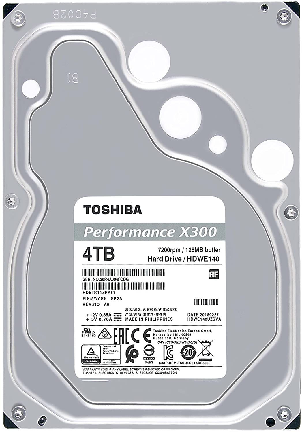 WD Blue 2TB SATA 6Gb/s HDD internal 3.5inch serial ATA 256MB cache 7200 RPM RoHS compliant Bulk_4