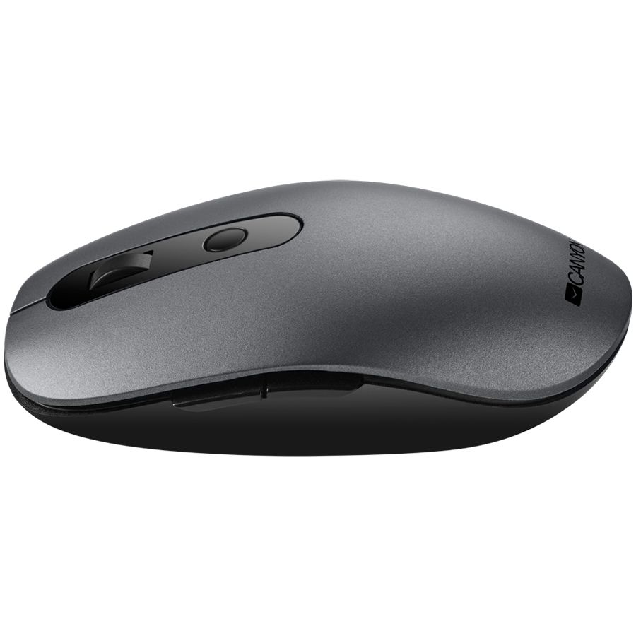 Canyon 2 in 1 Wireless optical mouse with 6 buttons, DPI 800/1000/1200/1500, 2 mode(BT/ 2.4GHz), Battery AA*1pcs, Grey, 65.4*112.25*32.3mm, 0.092kg_3