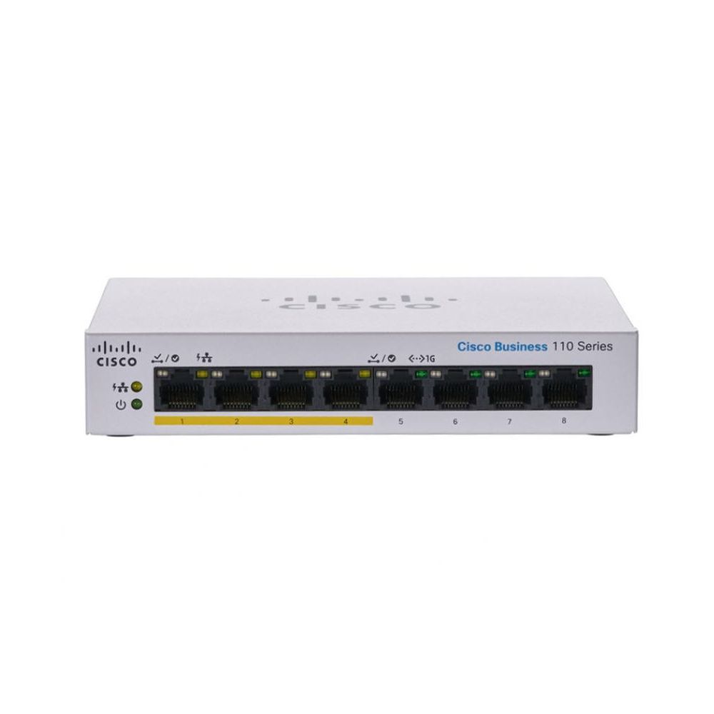 Cisco CBS110-8PP-D Unmanaged L2 Gigabit Ethernet (10/100/1000) Power over Ethernet (PoE) Grey_2