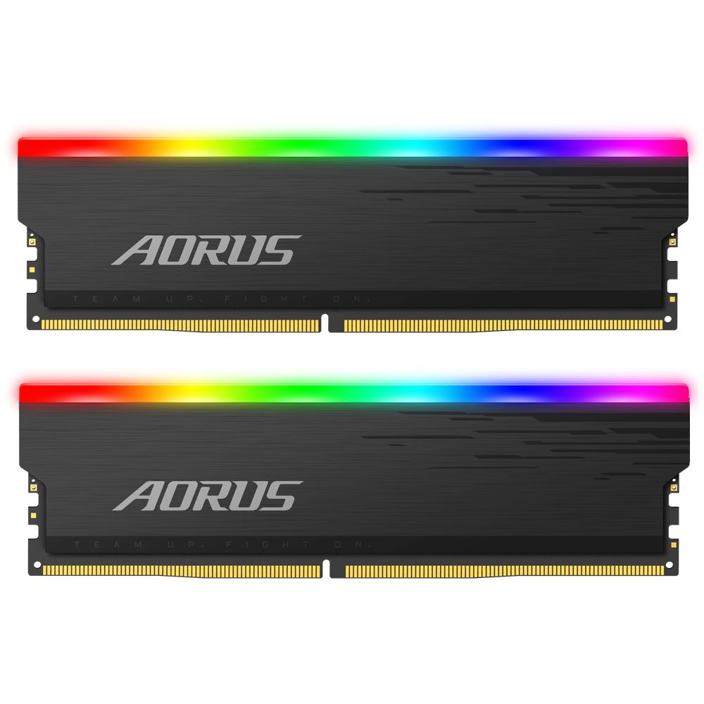 Memorie GIGABYTE AORUS 16 GB DDR4 3733 MHz CL18, kit 2 x 8 GB, XMP 2.0, Negru, RGB