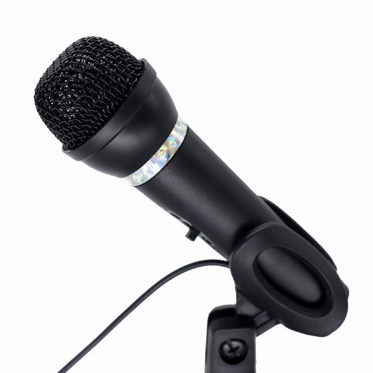 GEMBIRD Condenser microphone with desk-stand black_1