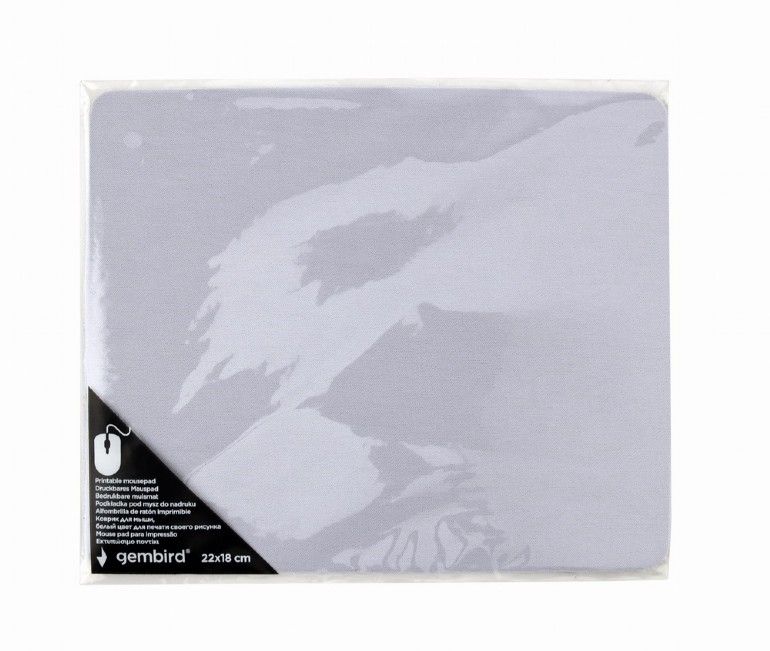Gembird MP-PRINT-S Printable mouse pad, small (220 x 180 mm), white_1