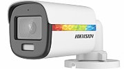 Camera de supraveghere Hikvision Turbo HD Bullet DS-2CE10DF8T-FSLN (2.8mm); 2MP, Color Vu - imagini color pe timp de noapte, mirofon audio incorporat, Aperture F1.0, senzor: 2 MP CMOS, rezolutie: 1920 (H) × 1080 (V)@25fps, iluminare: 0.0003 Lux @ (F1.0, AGC ON), 0 Lux cu lumina alba, lentila fixa_1