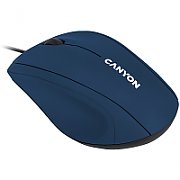 Wired Optical Mouse with 3 keys, DPI 1000  With 1.5M USB cable,Blue,size72*108*40mm  weight:0.077kg