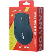 Wired Optical Mouse with 3 keys, DPI 1000  With 1.5M USB cable,Blue,size72*108*40mm  weight:0.077kg