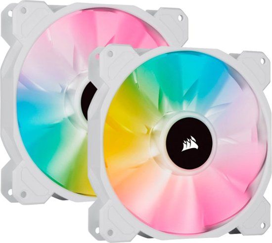 CORSAIR SP140 RGB ELITE White 140mm RGB LED Fan with AirGuide Dual Pack_1