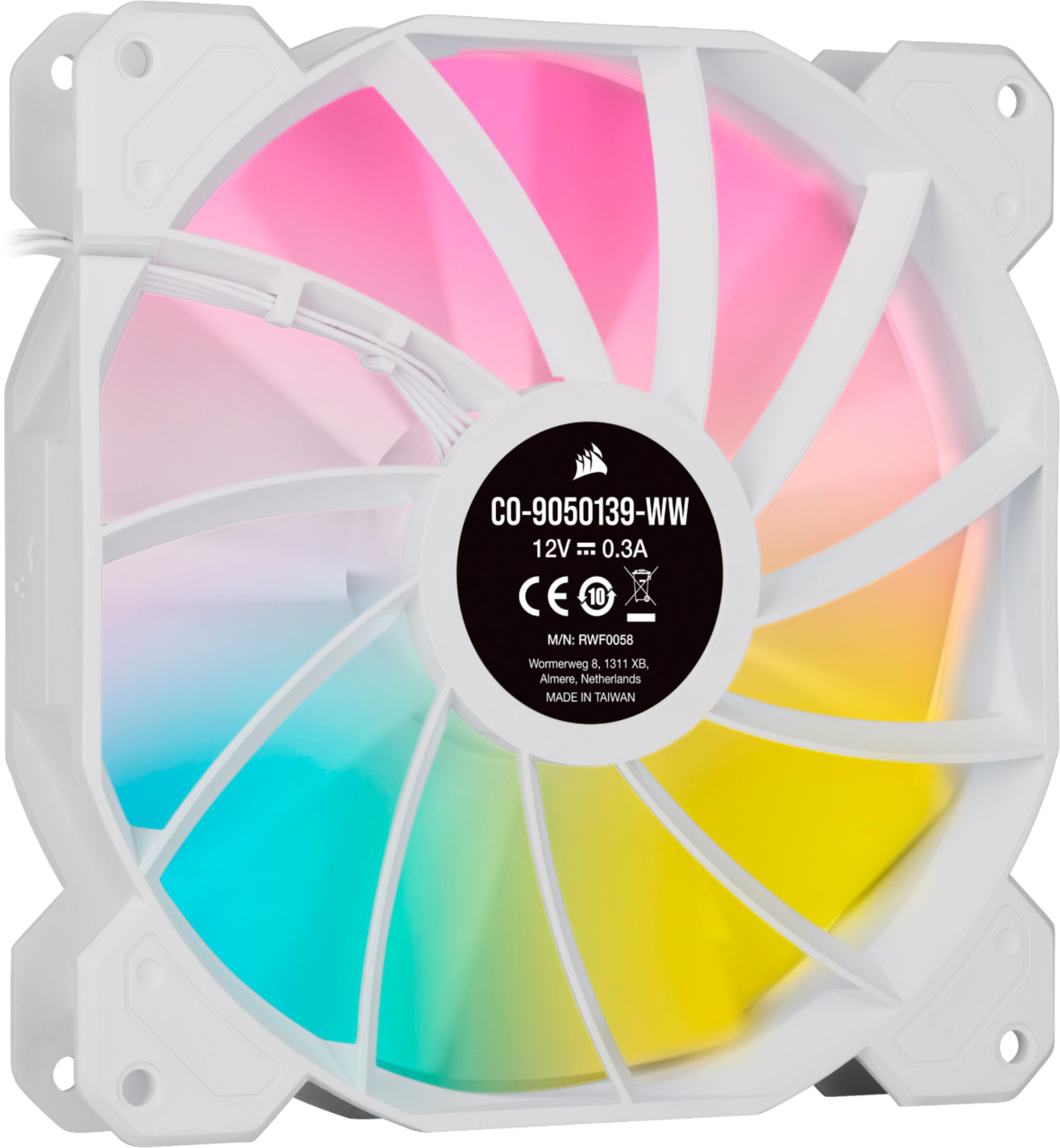 CORSAIR SP140 RGB ELITE White 140mm RGB LED Fan with AirGuide Dual Pack_2