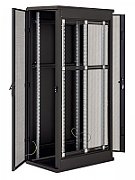 Rack de perete Triton seciune simpla 4U 600mm adancime usa sticla panouri laterale fixe sectiuni ventilatie activa, sectiuni acces cabluri sus/jos/spate securizare cu cheie, 1 pereche montanti reglabili IP30 negru_3