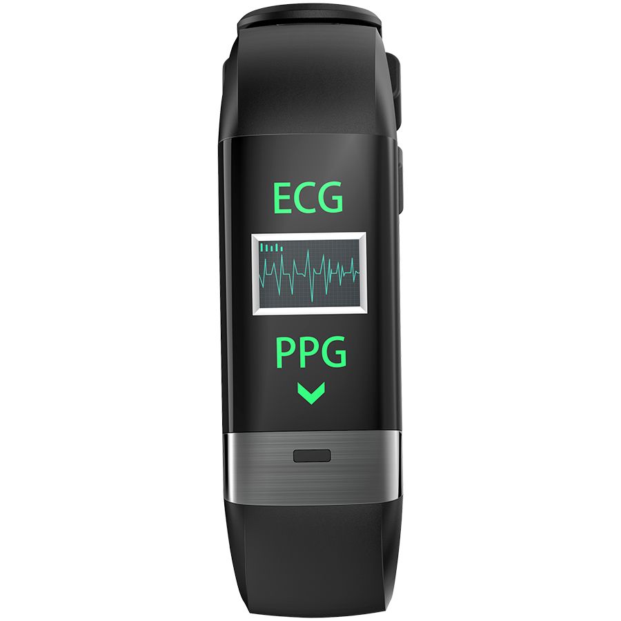 Smart Band, colorful 0.96inch TFT, ECG+PPG function,  IP67 waterproof, multi-sport mode, compatibility with iOS and android, battery 105mAh, Black, host: 55*19.5*12mm, strap: 18wide*240mm, 24g_1