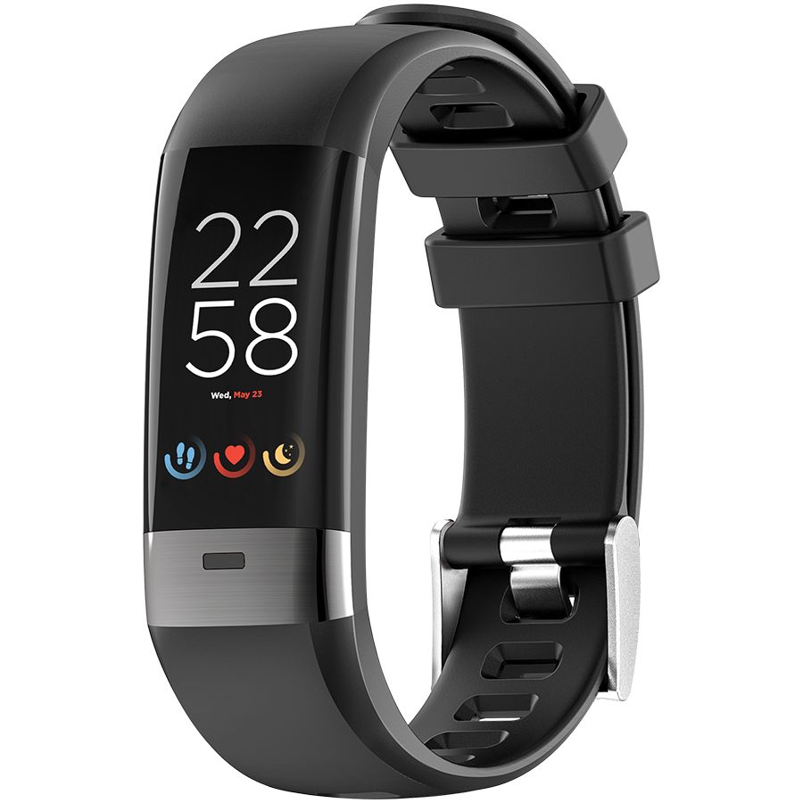 Smart Band, colorful 0.96inch TFT, ECG+PPG function,  IP67 waterproof, multi-sport mode, compatibility with iOS and android, battery 105mAh, Black, host: 55*19.5*12mm, strap: 18wide*240mm, 24g_2