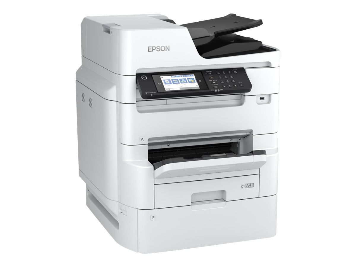 Multifunctional inkjet color Epson WF-C879RDTWFC, dimensiune A3 (Printare, Copiere, Scanare, Fax), duplex, viteza 26ppm alb-negru, 26ppm color, rezolutie 4800 x 1200 dpi, limbaj de printare: PCL5c, PCL5e, ESC/P-R, PostScript 3, PDF 1.7, PCL6, HDD Encrypted, 320GB, alimentare hartie: standard 900_2