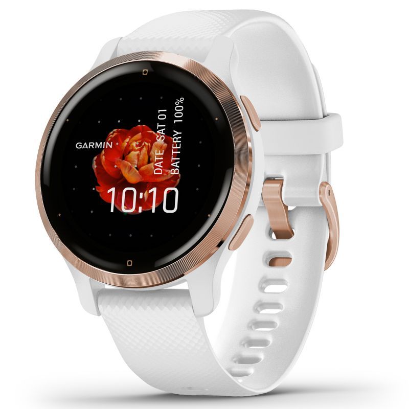 Ceas Smartwatch Garmin Venu 2S, GPS Wi-Fi, Rose Gold + White_2
