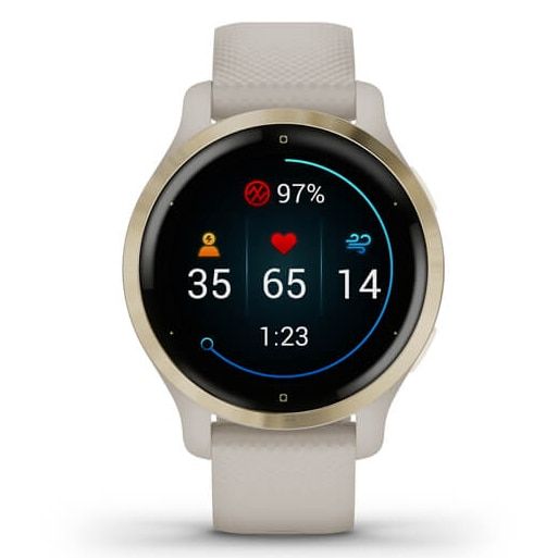 Ceas Smartwatch Garmin Venu 2S, GPS Wi-Fi, Tundra + Champagne_2