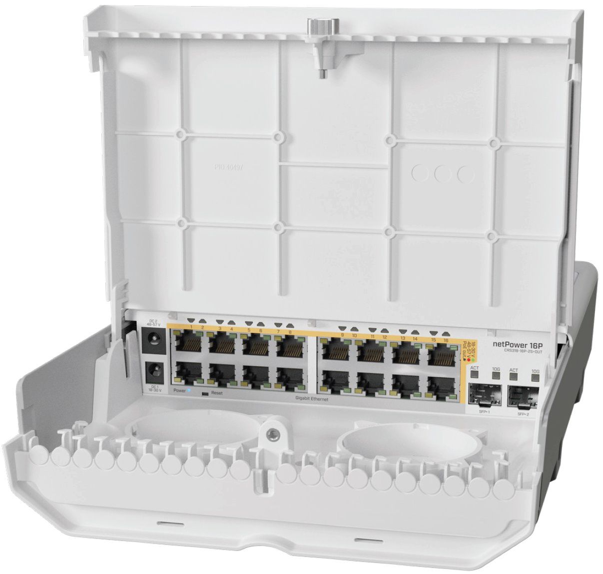 Smart Switch outdoor 16 x Gigabit PoE-Out, 2 x SFP+ - Mikrotik CRS318-16P-2S+OUT_1