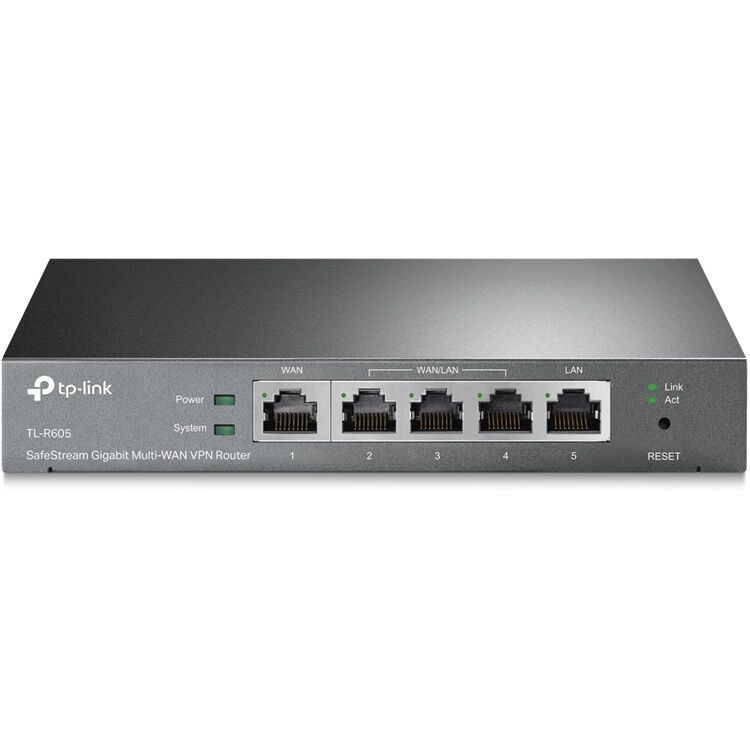 TP-Link ER605 OMADA GIGABIT VPN ROUTER, Standards and Protocols:IEEE 802.3, 802.3u, 802.3ab, IEEE 802.3x, IEEE 802.1q, Interface: 1 Fixed Gigabit WAN Port, 1 Fixed Gigabit LAN Port, 3 Changeable Gigabit WAN/LAN Ports, Flash: SPI 16MB, DRAM: 128 MB._1