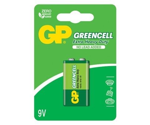 Baterie GP Batteries, Greencell (6LF22) 9V carbon zinc, blister 1 buc. 