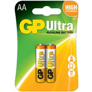 Baterie GP Batteries, Ultra Alcalina AA (LR6) 1.5V alcalina, blister 2 buc. 