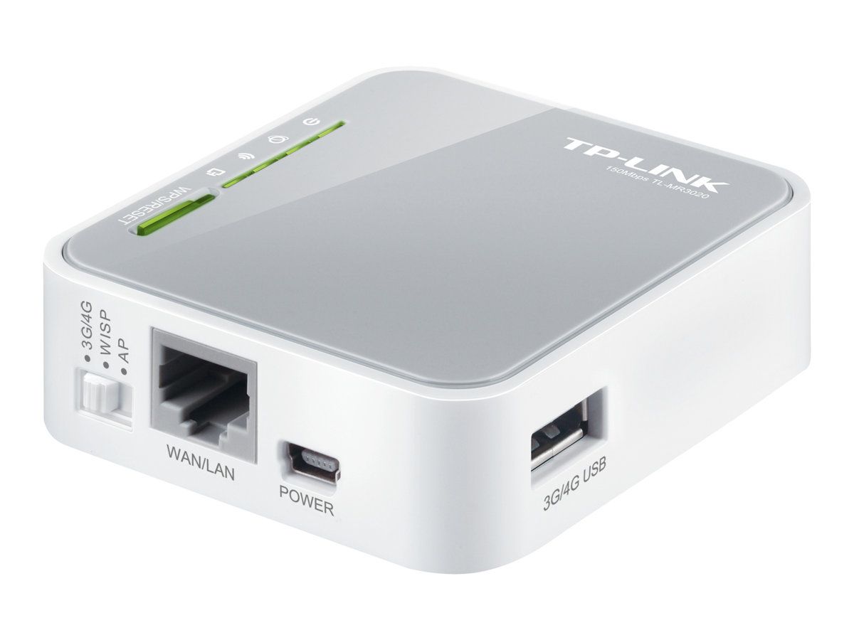 ROUTER TP-LINK wireless. portabil, 3G 150Mbps, 1 port WAN/LAN, compatibil UMTS/HSPA/EVDO, 3G USB modem, 2.4GHz, 802.11n/g/b, TL-MR3020 (include timbru verde 1.5 lei)_5