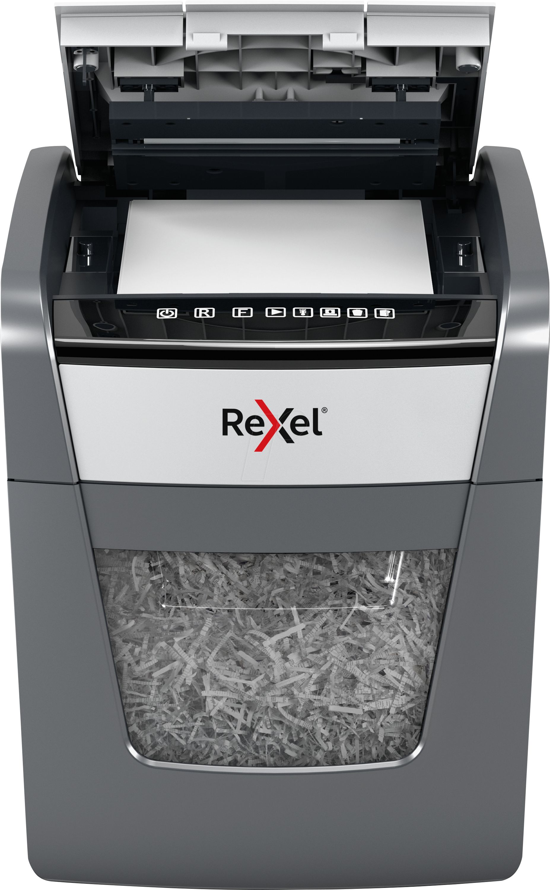 Rexel AutoFeed+ 50X shredder, P-4, cuts confetti cut (4x28mm), 50 sheets, 20 litre bin_4