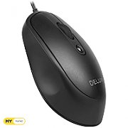 MOUSE DELUX, PC sau NB, cu fir, USB, optic, 3200 dpi, butoane/scroll 4/1, , negru, 