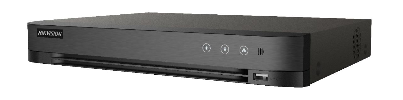 DVR 8 canale Turbo HD Hikvision IDS-7208HQHI-M1/S(C); 4MP; Acusens - Deep learning; filtrarea alarmelor false dupa corpul uman si masini sau detectie faciala si captura; compresie: HDTVI/AHD/CVI/CVBS/IP; permite conectarea a 8 camere Turbo HD rezolutie: 4 MP lite@15 fps; 1080p_3