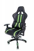 SCAUN GAMING SPACER imitatie piele, black & green, brate ajustabile, greutate max. 120kg, dimensiuni 69.5*77.5*126~132cm 